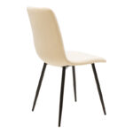 Τραπεζαρία Balou-Noor pakoworld σετ 5τεμ MDF μαύρο-μπεζ Φ100x73εκ - Image 4