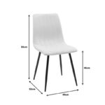 Τραπεζαρία Balou-Noor pakoworld σετ 5τεμ MDF μαύρο-μπεζ Φ100x73εκ - Image 9