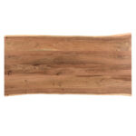 Τραπέζι Slim pakoworld μασίφ ξύλο ακακίας σε καρυδί απόχρωση και μεταλλικό μαύρο πόδι 175x90x75.6εκ - Image 4