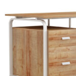 Γραφείο εργασίας με συρτάρια Clarity pakoworld μελαμίνης φυσικό-λευκό 120x60x75εκ - Image 5