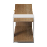 Έπιπλο τηλεόρασης Standi pakoworld μελαμίνης σε φυσική-λευκή απόχρωση 120x25x36.8εκ - Image 5