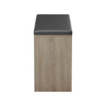 Παπουτσοθήκη-σκαμπό Deboule pakoworld 8 ζευγών σε sonoma-μαύρη απόχρωση 90x30x46εκ - Image 5