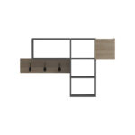 Κρεμάστρα τοίχου Wenia pakoworld σε sonoma-ανθρακί απόχρωση 99.5x15x61εκ - Image 2