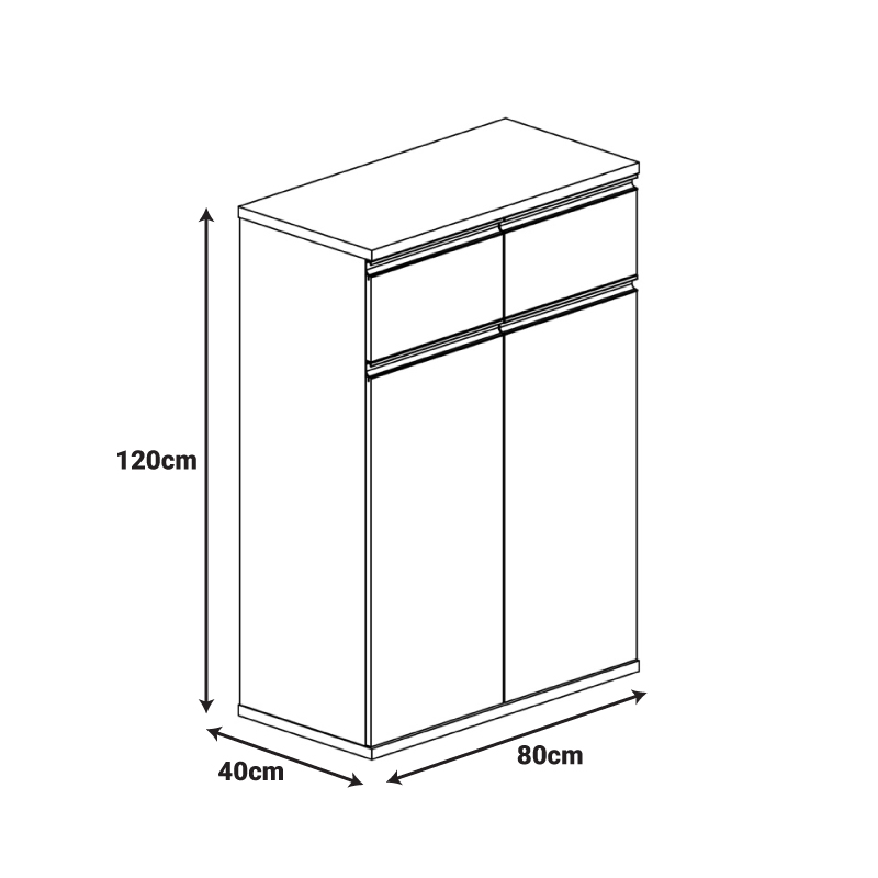 246-000035-4 Ντουλάπια γραφείου επαγγελματικά Oscar pakoworld καρυδί-ανθρακί 200x40x120εκ - Image 5