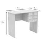 Γραφείο εργασίας-συρταριέρα Sophia pakoworld φυσικό 116x57x72εκ - Image 7