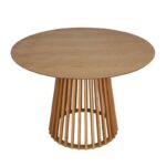 Τραπέζι Domonic pakoworld φυσικό Φ120x75εκ