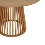 Τραπέζι Domonic pakoworld φυσικό Φ120x75εκ - Image 4