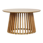 Τραπέζι σαλονιού Domonic pakoworld mdf/pw σε φυσική απόχρωση Φ80x45εκ - Image 2