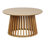 Τραπέζι σαλονιού Domonic pakoworld mdf/pw σε φυσική απόχρωση Φ80x45εκ - Image 3