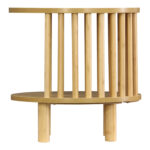 Κομοδίνο Nodial pakoworld MDF/Bamboo σε φυσική απόχρωση Φ40x40εκ - Image 2