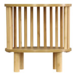 Κομοδίνο Nodial pakoworld MDF/Bamboo σε φυσική απόχρωση Φ40x40εκ - Image 3