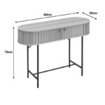 Κονσόλα Zakro pakoworld MDF-μέταλλο σε oak απόχρωση 80x30x70εκ - Image 4