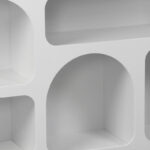 Μπουφές Emersi pakoworld με ράφια mdf σε λευκή απόχρωση 164x34x76εκ - Image 7