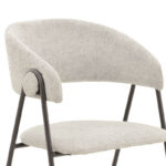 Καρέκλα Rachele pakoworld ανοιχτό γκρι ύφασμα-πόδι μαύρο μέταλλο 52x53x83εκ - Image 8