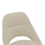 Καρέκλα Luciano pakoworld ύφασμα σε κρεμ απόχρωση και μαύρο μεταλλικό πόδι περιστρεφόμενη 52x58x86εκ - Image 5