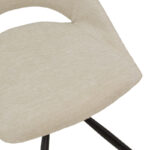 Καρέκλα Luciano pakoworld ύφασμα σε κρεμ απόχρωση και μαύρο μεταλλικό πόδι περιστρεφόμενη 52x58x86εκ - Image 6