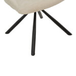 Καρέκλα Luciano pakoworld ύφασμα σε κρεμ απόχρωση και μαύρο μεταλλικό πόδι περιστρεφόμενη 52x58x86εκ - Image 7