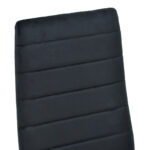 Καρέκλα Parker pakoworld βελούδο σε μαύρη απόχρωση με μαύρα μεταλλικά πόδια 39.5x48x95εκ - Image 6