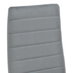 Καρέκλα Parker pakoworld βελούδο σε γκρι απόχρωση με μαύρα μεταλλικά πόδια 39.5x48x95εκ - Image 6