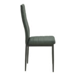 Καρέκλα Parker pakoworld ύφασμα σε ανθρακί απόχρωση με μαύρα μεταλλικά πόδια 39.5x48x95εκ - Image 3