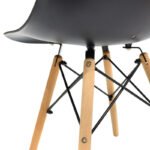 Καρέκλα Julita pakoworld PP μαύρο-φυσικό πόδι 46x50x82εκ - Image 7