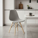 Καρέκλα Julita pakoworld PP γκρι-φυσικό πόδι 46x50x82εκ - Image 2