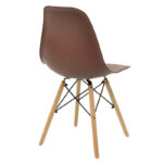 Καρέκλα Julita pakoworld PP καφέ-φυσικό πόδι 46x50x82εκ - Image 3