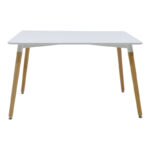 Τραπεζαρία Natali-Julita σετ 5τεμ pakoworld MDF και pp σε λευκή-φυσική απόχρωση 120x80x76εκ - Image 5