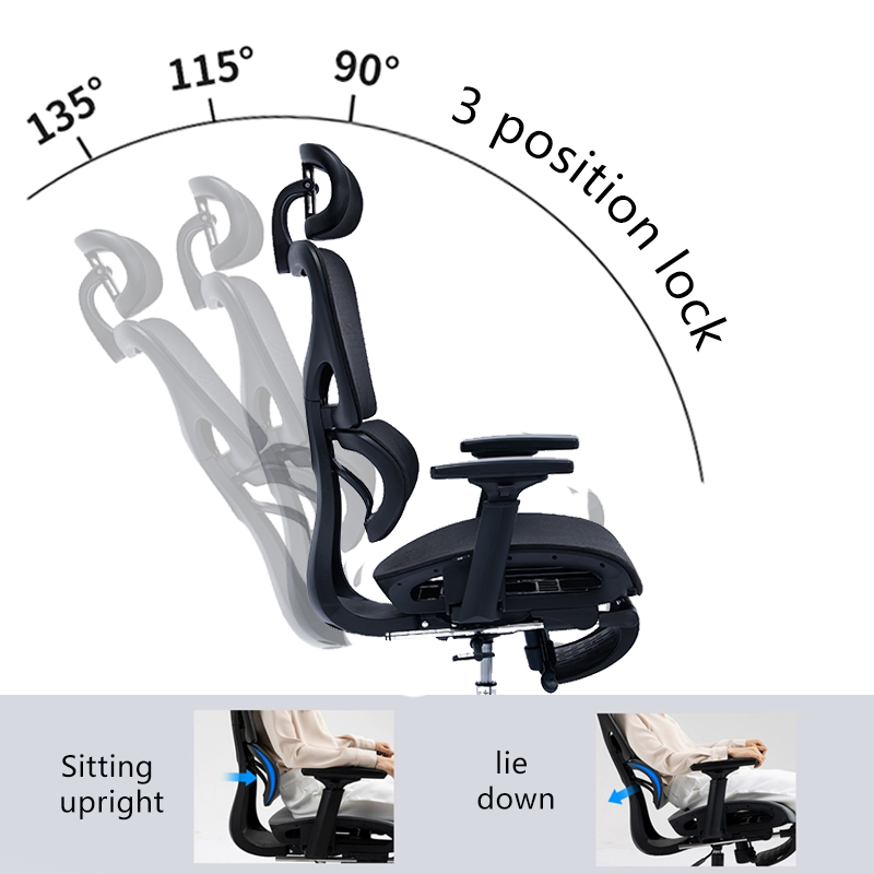 275-000002-2 Καρέκλα γραφείου διευθυντή με υποπόδιο Thelonius pakoworld mesh μαύρο - Image 3