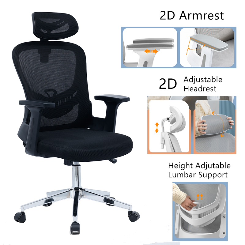 275-000006-1 Καρέκλα γραφείου διευθυντή Ignatius pakoworld mesh μαύρο - Image 2