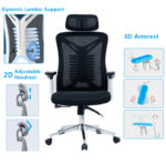 Καρέκλα γραφείου διευθυντή Andrew pakoworld mesh μαύρο-λευκό - Image 2