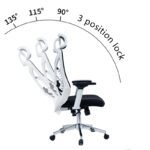 Καρέκλα γραφείου διευθυντή Andrew pakoworld mesh μαύρο-λευκό - Image 3