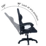 Καρέκλα γραφείου gaming William pakoworld PU μαύρο - Image 3