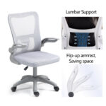 Καρέκλα γραφείου εργασίας Annalise pakoworld mesh γκρι 57x53x100εκ - Image 3