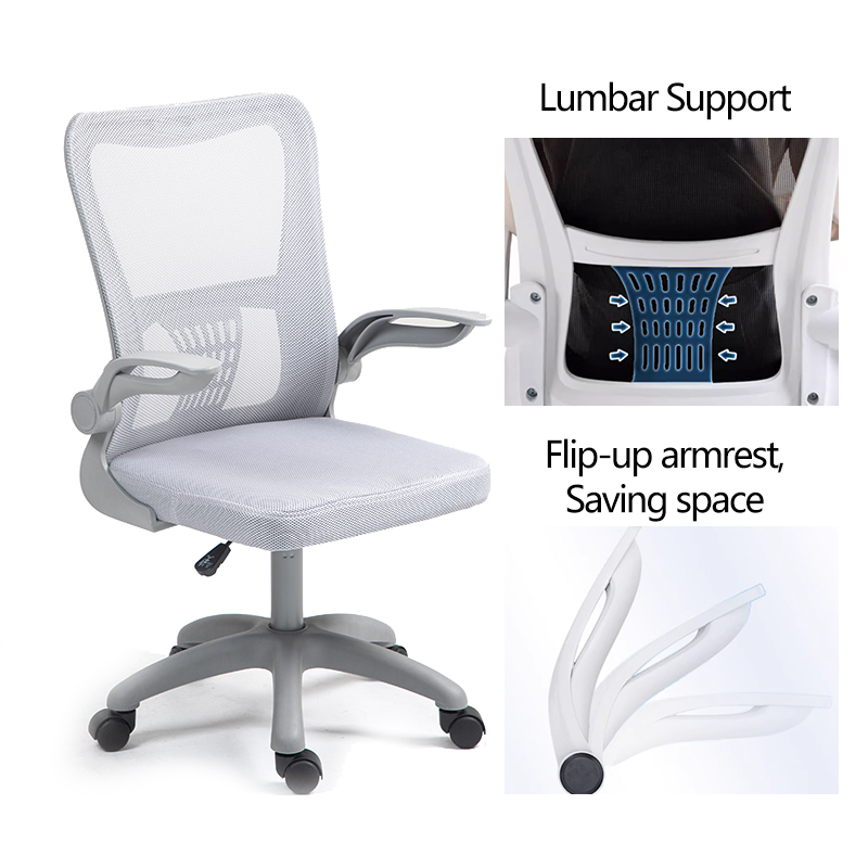 275-000017-2 Καρέκλα γραφείου εργασίας Annalise pakoworld mesh γκρι 57x53x100εκ - Image 3