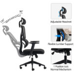 Καρέκλα γραφείου διευθυντή Cadrey pakoworld mesh μαύρο 67x64x120-128εκ - Image 2