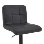 Σκαμπό μπαρ Remina pakoworld πτυσσόμενο μαύρο pu-βάση μαύρο μέταλλο 44x44x112εκ - Image 7