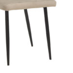 Καρέκλα Azori pakoworld γκρι-μπεζ βελούδο-πόδι μαύρο μέταλλο 49x55x85εκ - Image 8