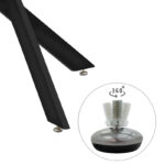 Τραπέζι Antoro pakoworld γυαλί και μεταλλικά πόδια σε μαύρη απόχρωση Φ80x75εκ - Image 5