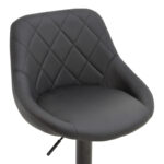 Σκαμπό μπαρ Boronez pakoworld πτυσσόμενο μαύρο pu-με μαύρη βάση 47x49x112εκ - Image 7