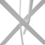 Τραπέζι Antoro pakoworld γυαλί και μεταλλικά πόδια σε λευκή απόχρωση Φ80x75εκ - Image 4