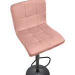 Σκαμπό μπαρ Remina pakoworld πτυσσόμενο σάπιο μήλο βελούδο-βάση μαύρο μέταλλο 44x44x112εκ - Image 6