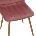 Καρέκλα Noor pakoworld βελούδο σάπιο μήλο - πόδια σε φυσική απόχρωση 44x53x86εκ - Image 7