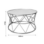 Tραπέζια σαλονιού Pelosif Inart χρυσό σετ 2τεμ μέταλλο - Image 4