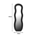 Καθρέπτης Glinde Inart βελούδο σε μαύρη απόχρωση 50x3.3x150εκ - Image 2