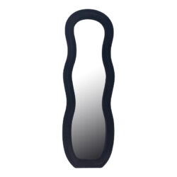 Καθρέπτης Glinde Inart βελούδο σε μαύρη απόχρωση 50x3.3x150εκ