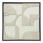 Πίνακας με πλαίσιο Jeire Inart λευκό 62x2.5x62εκ