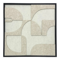 Πίνακας με πλαίσιο Jeire Inart λευκό 62x2.5x62εκ