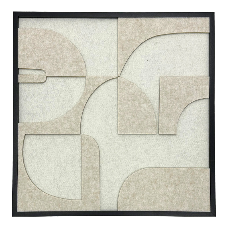 298-000048 Πίνακας με πλαίσιο Jeire Inart λευκό 62x2.5x62εκ