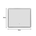 Καθρέπτης Led Quadrou Inart  pp-αλουμίνιο 60x3x50εκ - Image 2